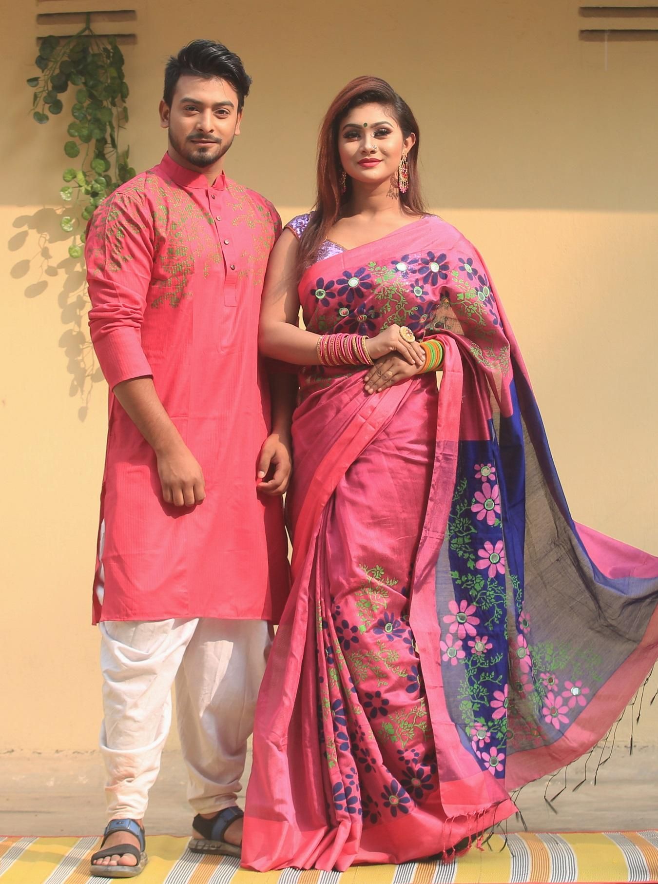 Couple dress saree Clearance